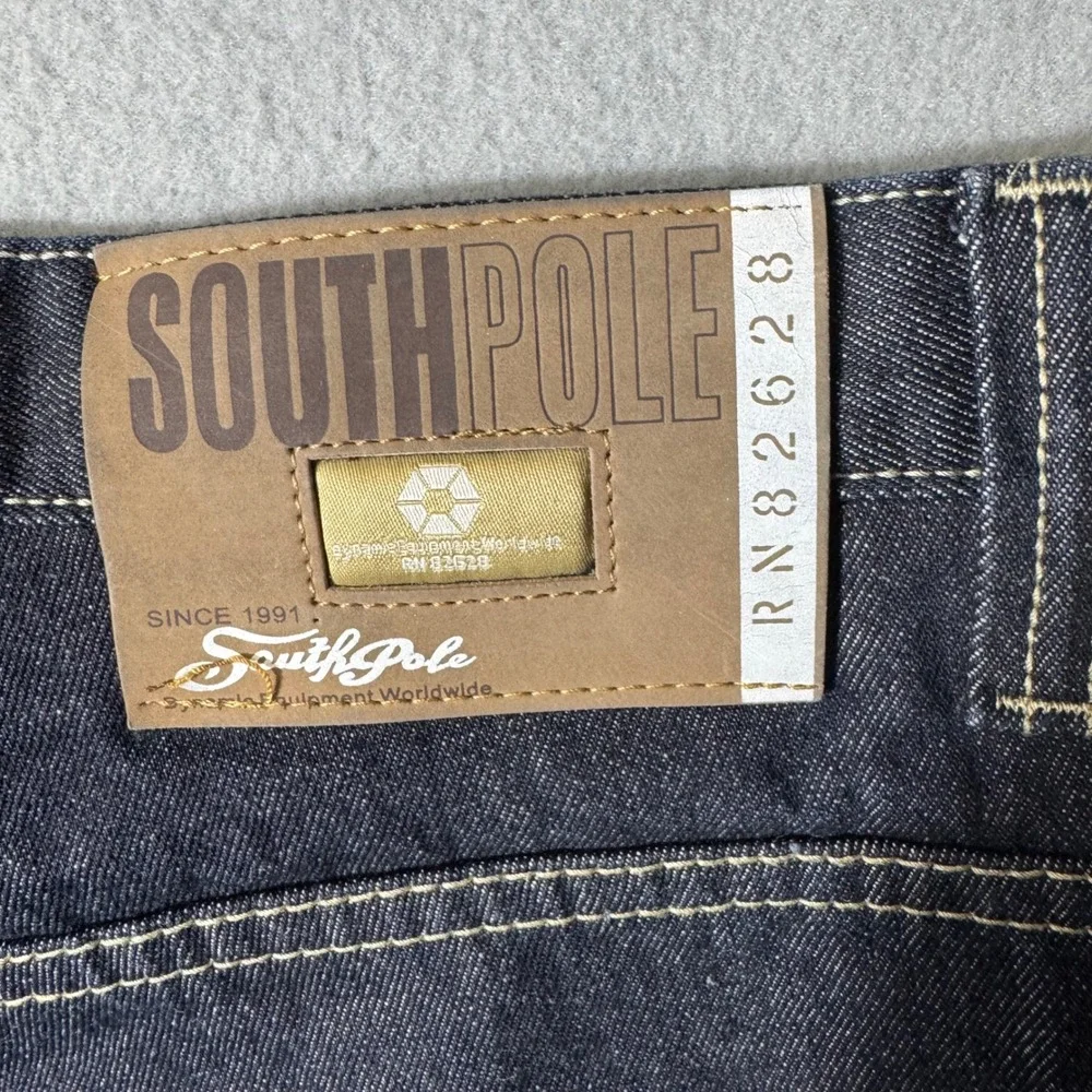 Southpole Baggy Wide Leg Men Jeans 36 Indigo Excellent Streetwear Y2K RN82628